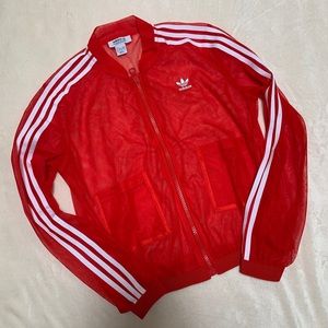 Red adidas jacket